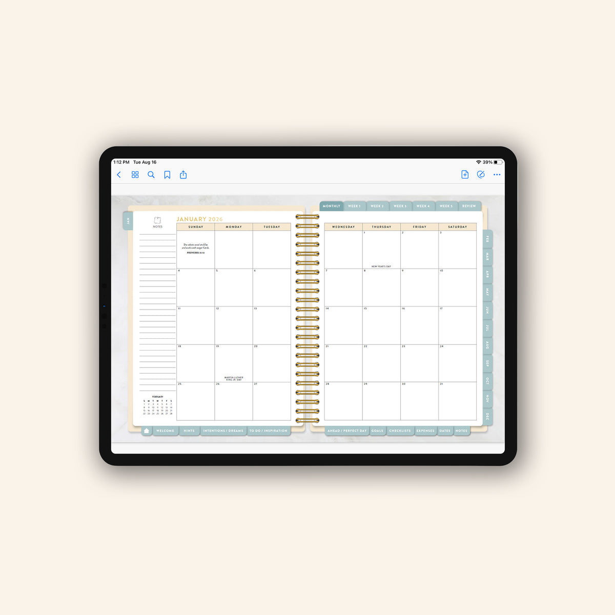 Work Planner (Digital, 2026)