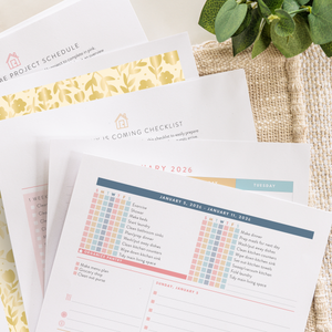 2026 digital home planner printed out