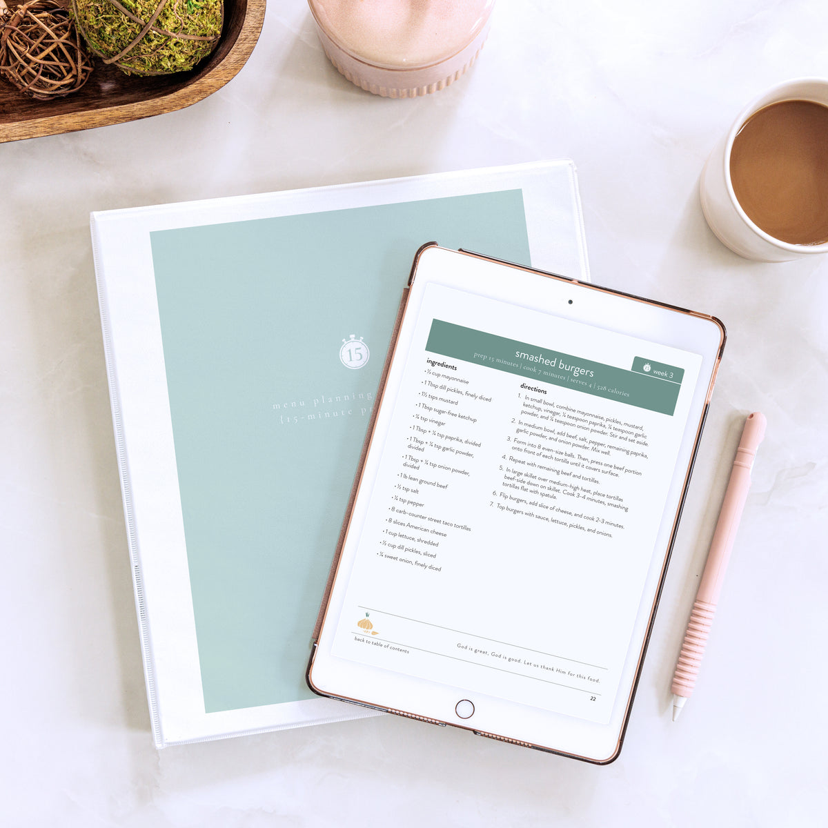 15 minute prep recipes with binder and featured recipe