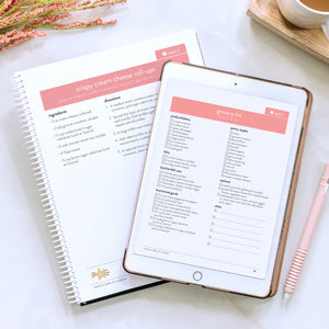 LOW CARB DIGITAL MENU PLAN WITH TABLET RECIPE VIEW