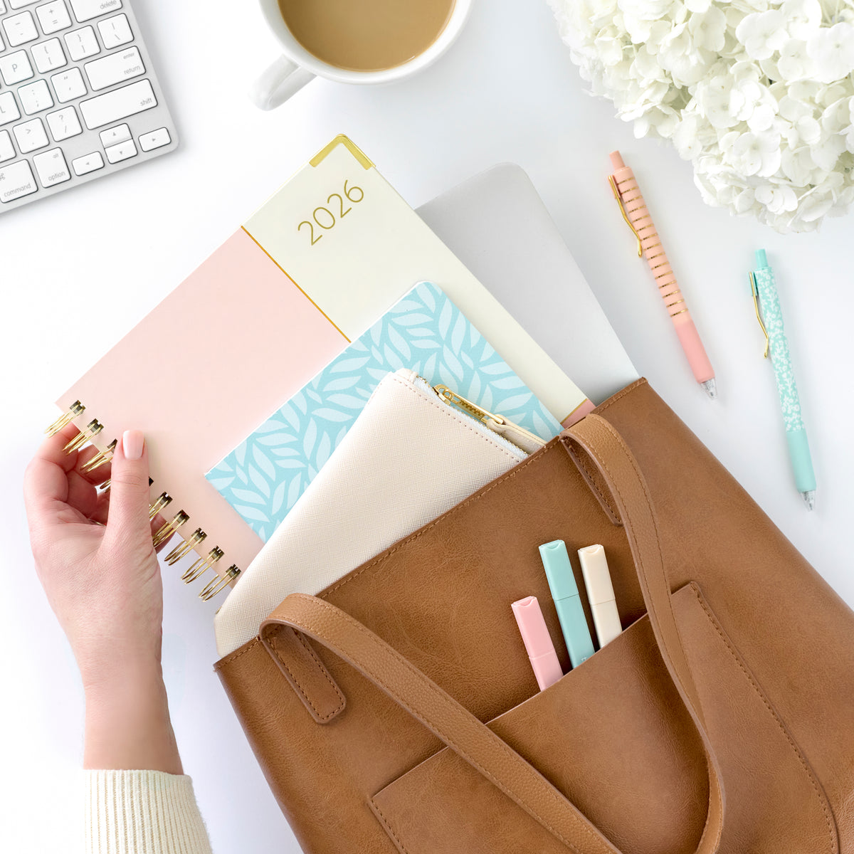2026 pink work planner in bag