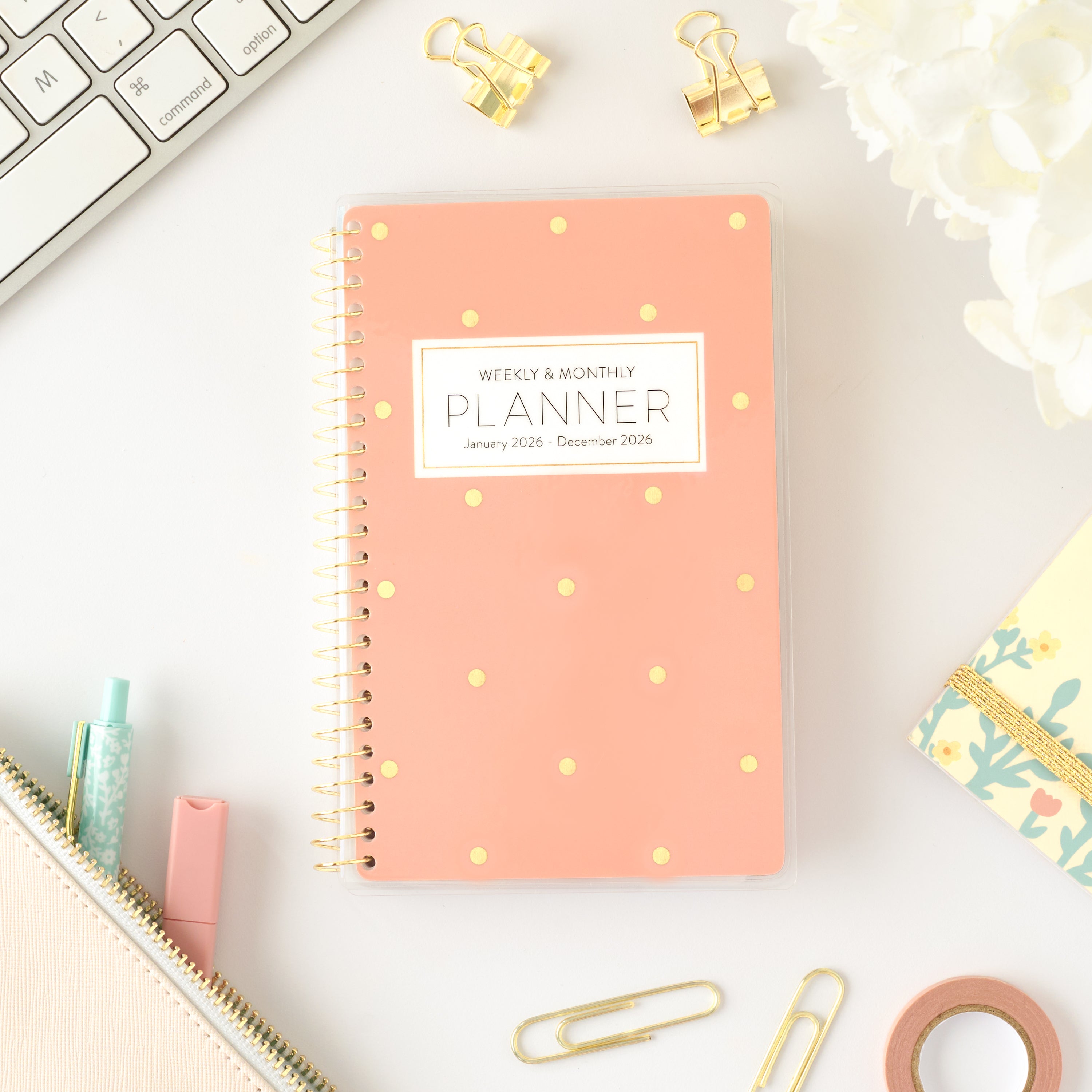 フィガロ Pocket Plans Series Disny ポケットプラント 2026 Pocket Planner - Floral, Polka Dot, Leaf | Passionate Penny
