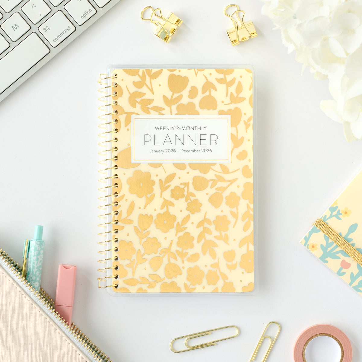 2026 cream pocket calendar cover