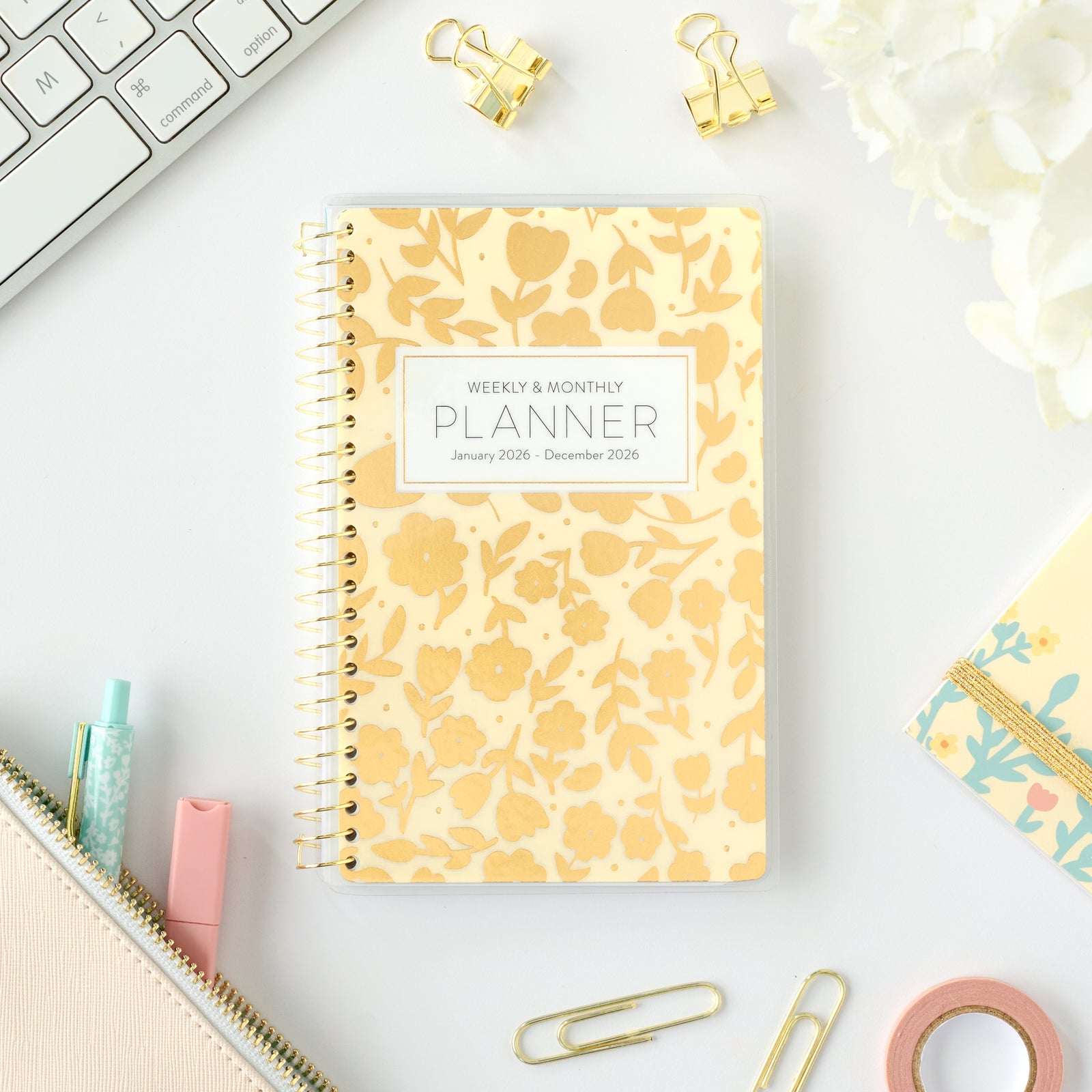 2026 cream pocket calendar cover