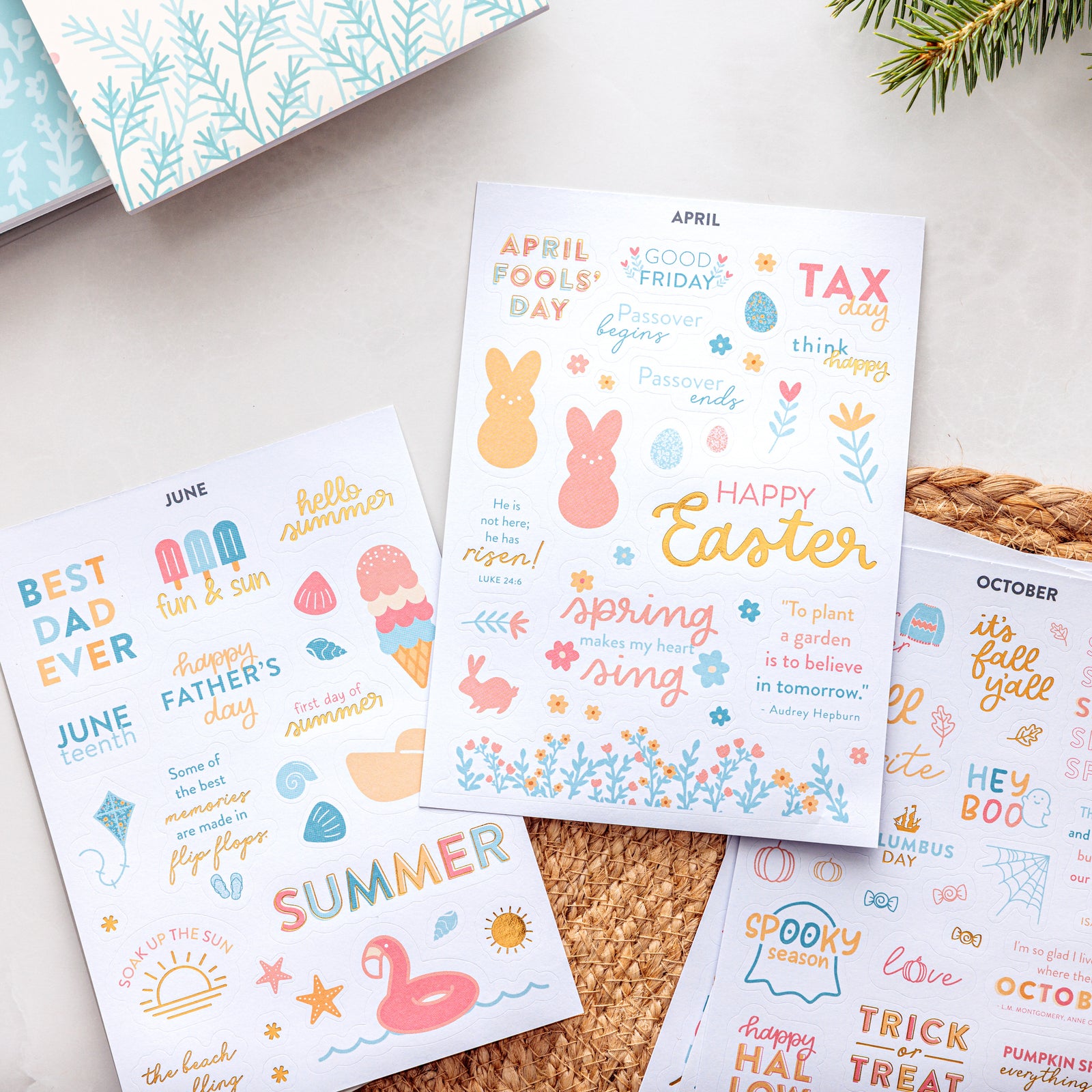 holiday sticker book view 1