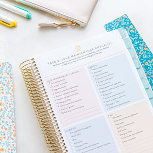 home planner checklist page