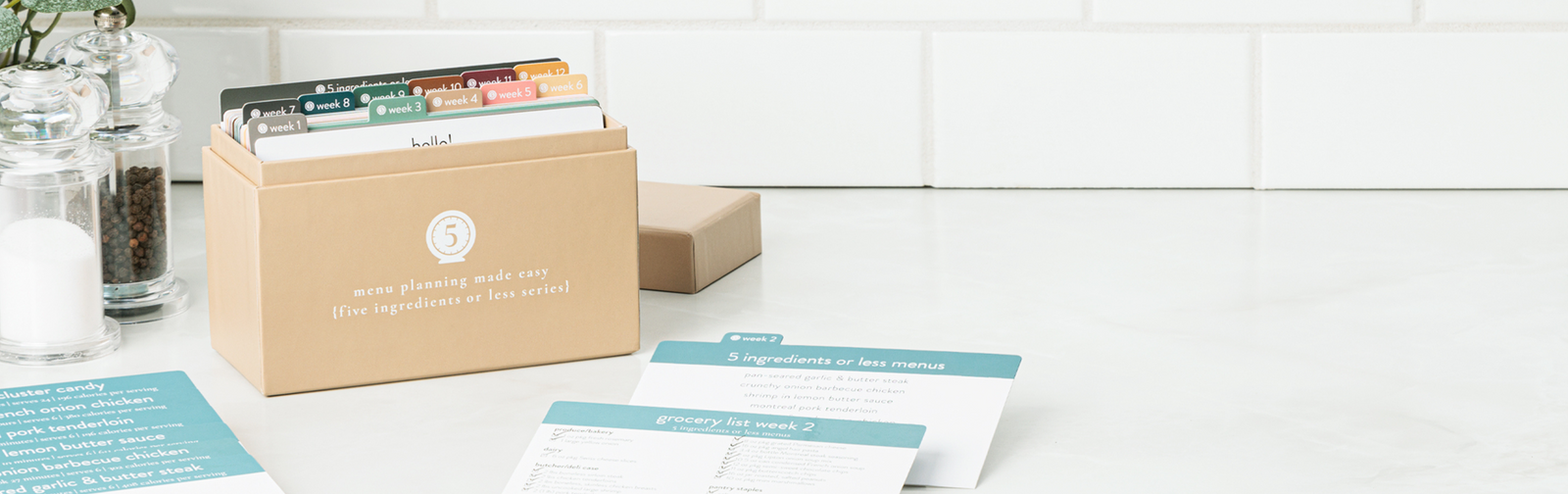 5 ingredients menu box- apart of the 3 box custom bundle