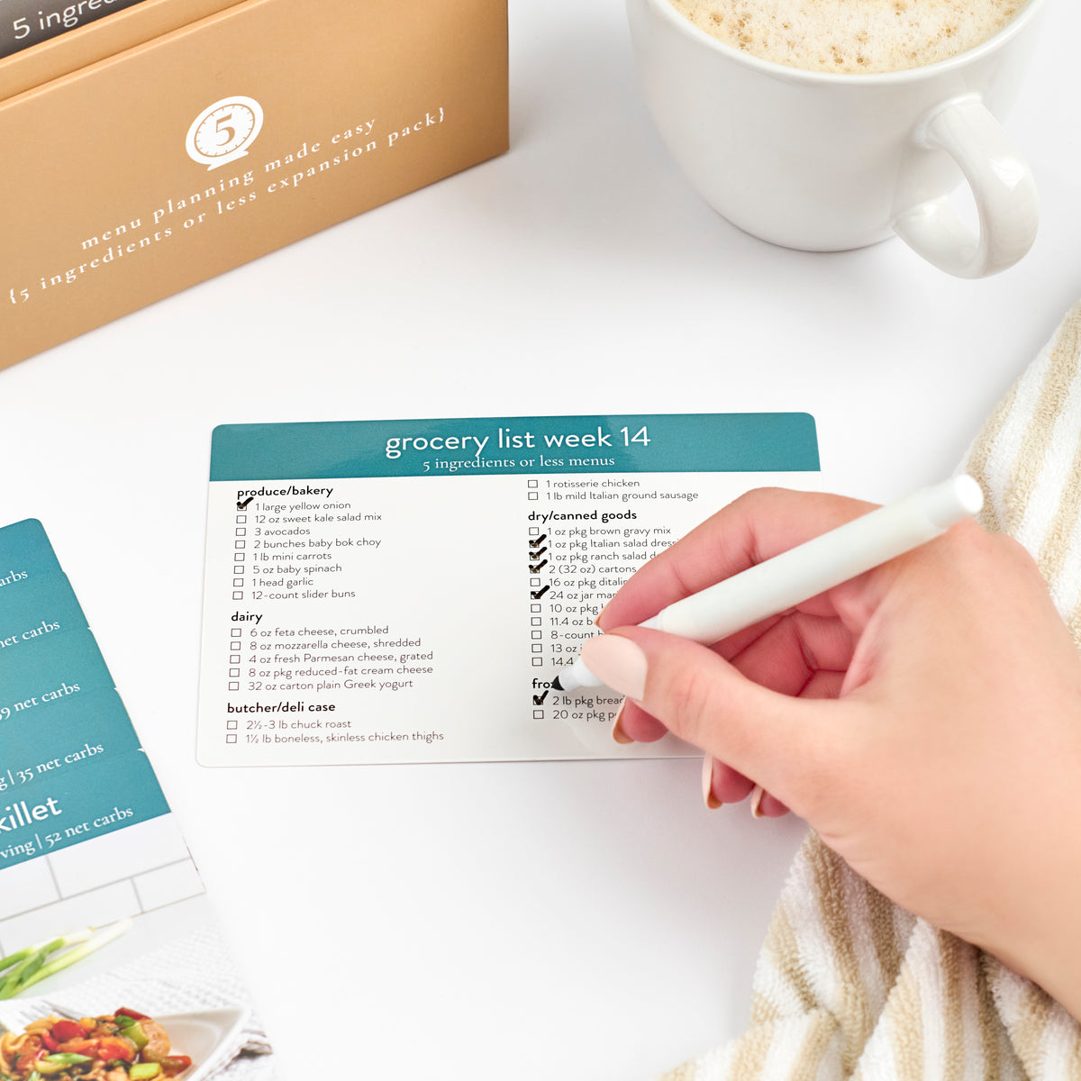 5 ingredients expansion box with grocery list week 14 