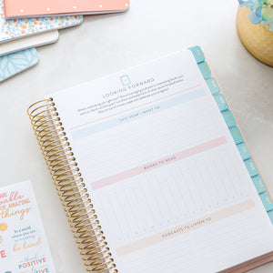 blush home planner looking forward page