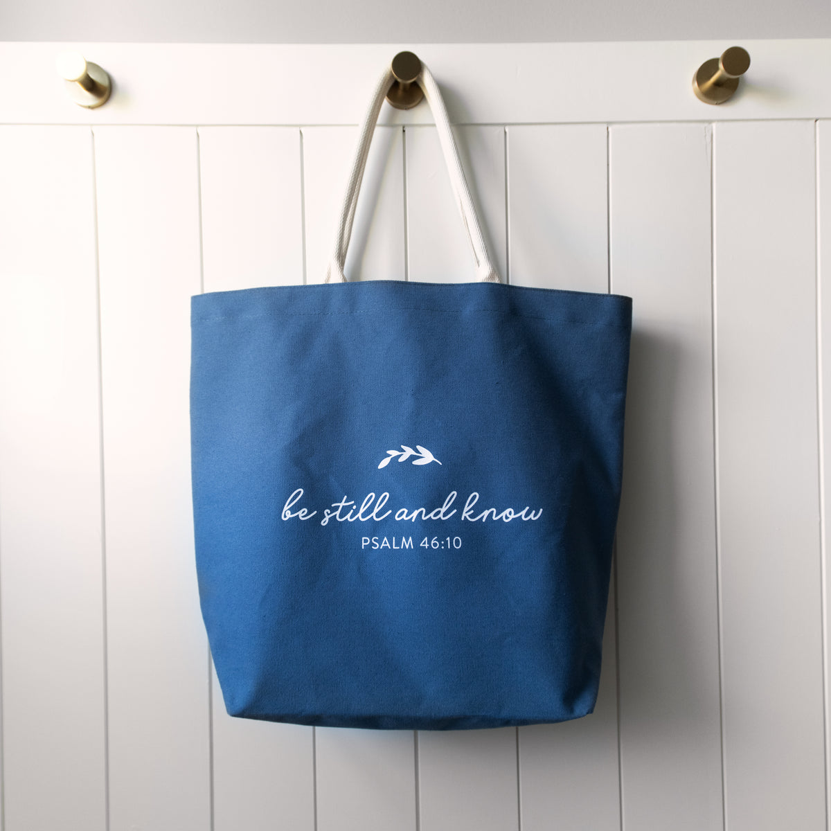 be still and know tote on hook