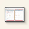 iPad displaying Home Planner weekly calendar and checklist