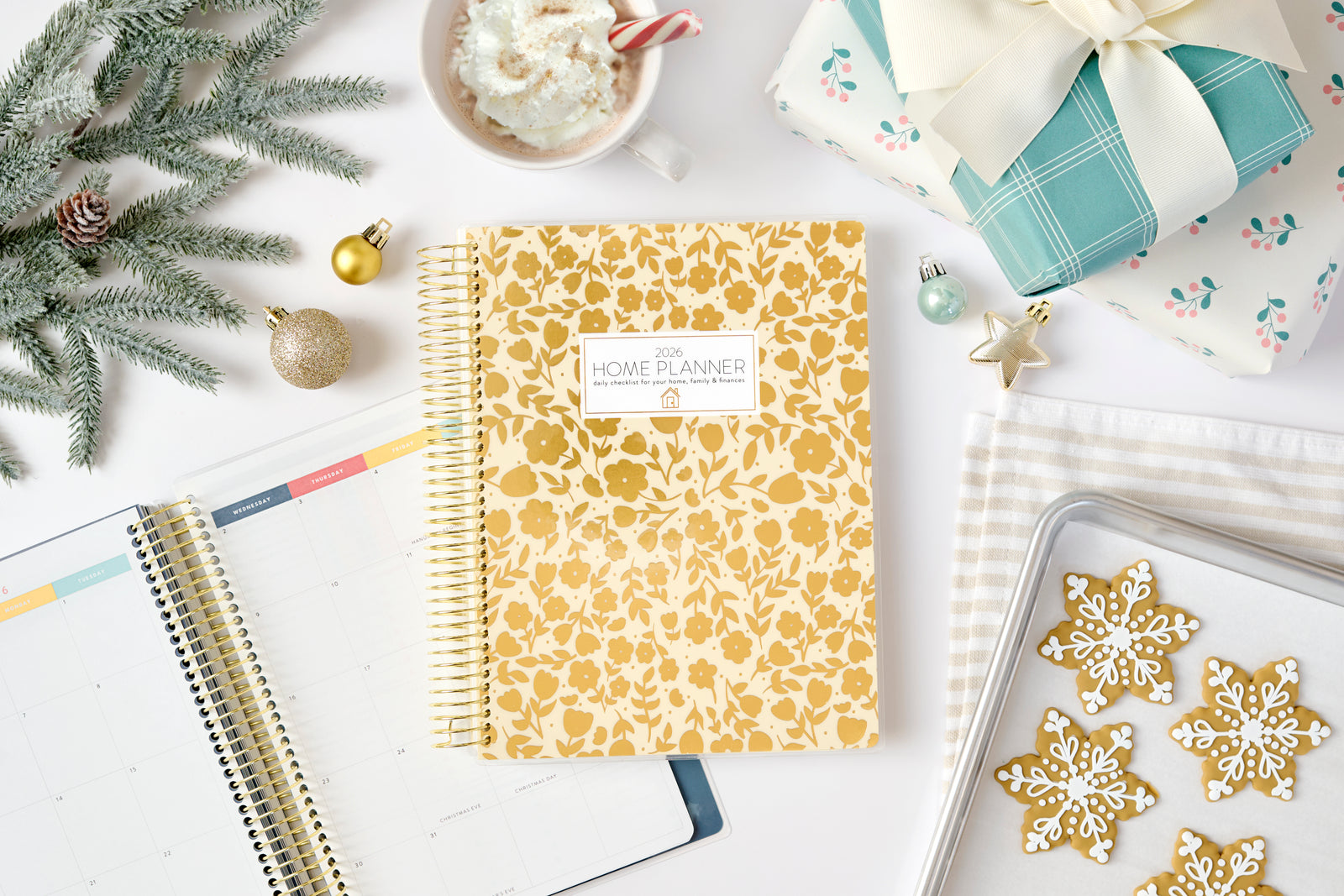 cream floral holiday