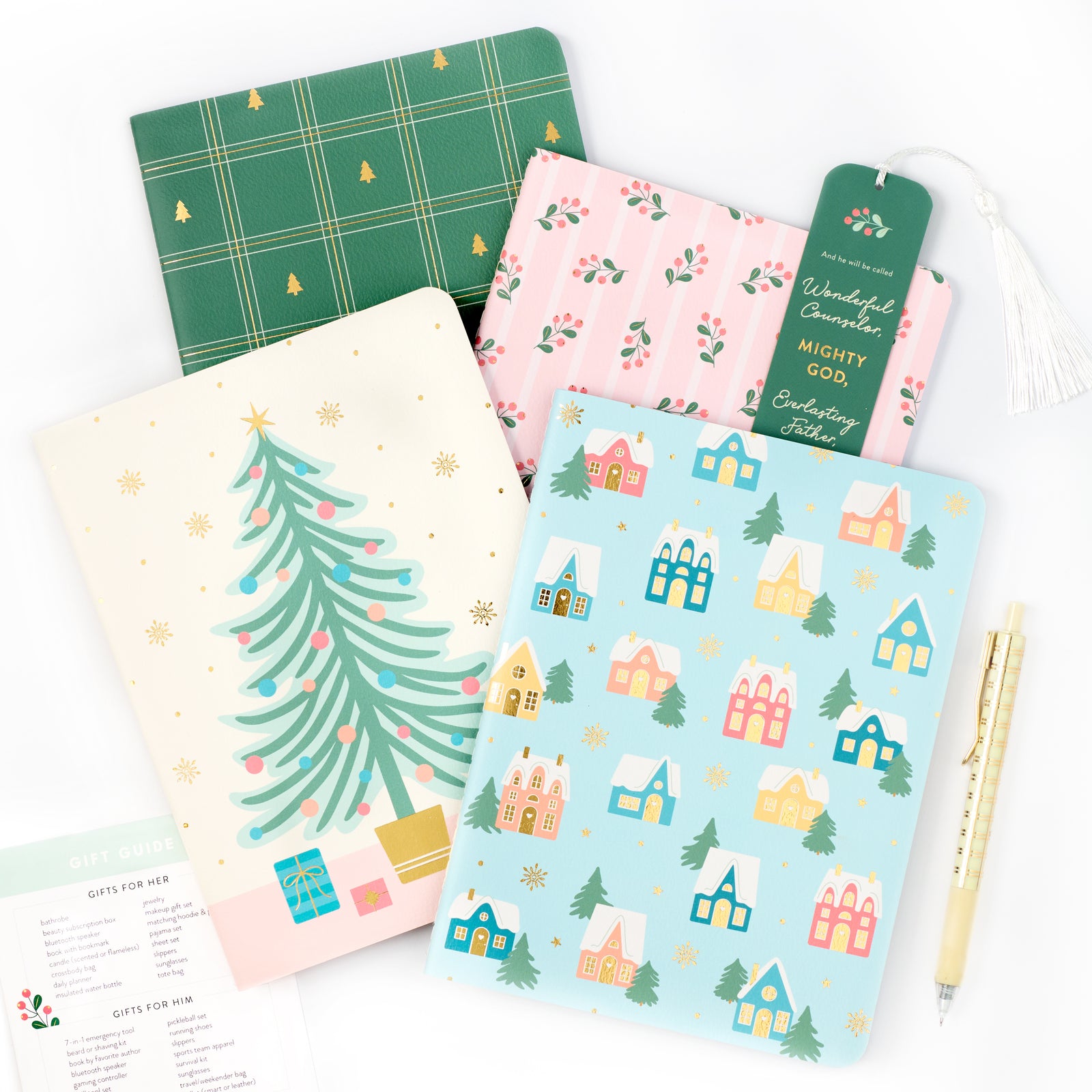 Christmas Blank Journals (Set of 4)