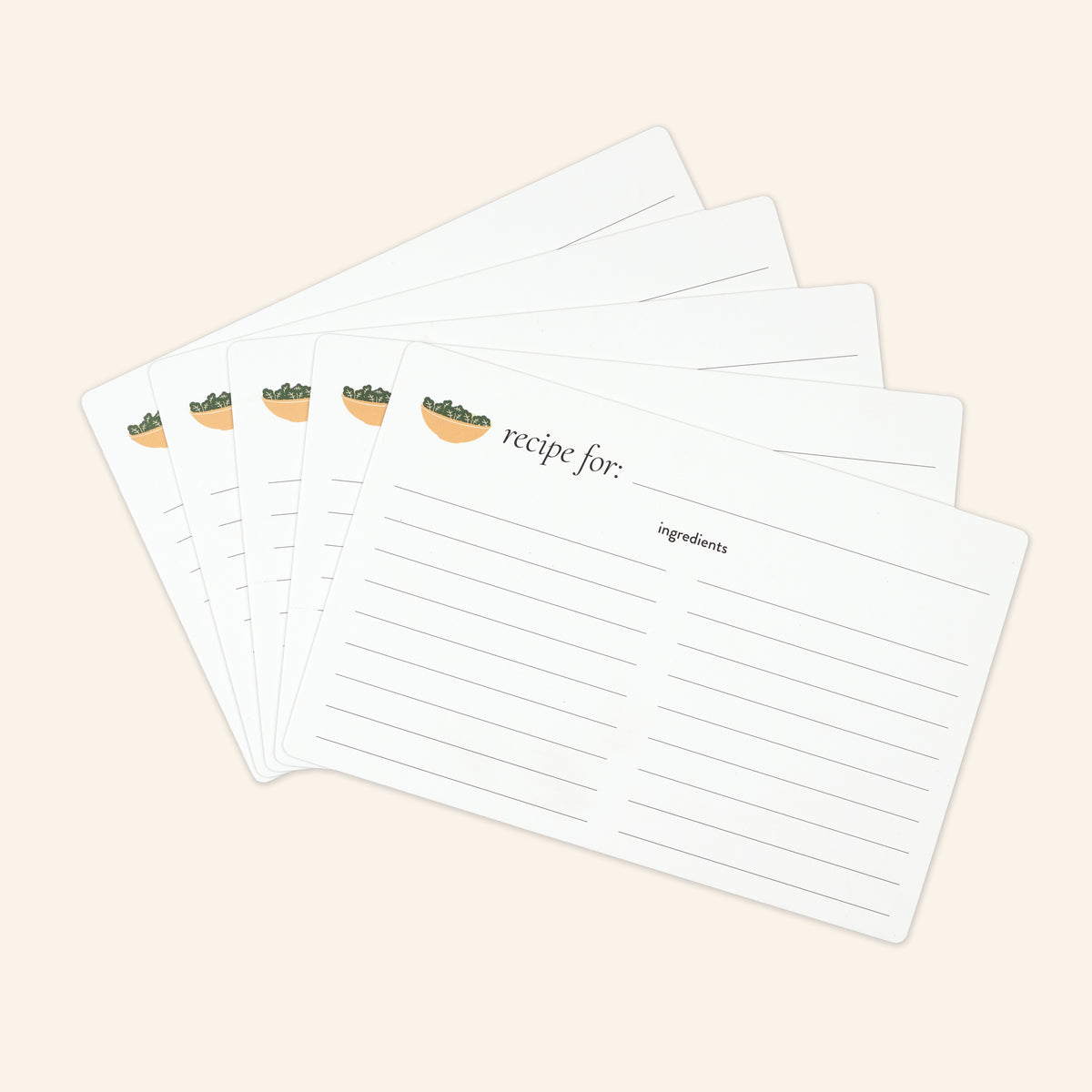 blank recipe cards for low carb box