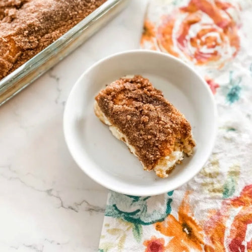 recipe on floral cloth