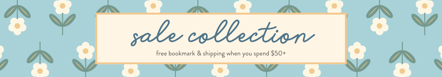 sale collection - free bookmark and shipping when you spend $50 desktop