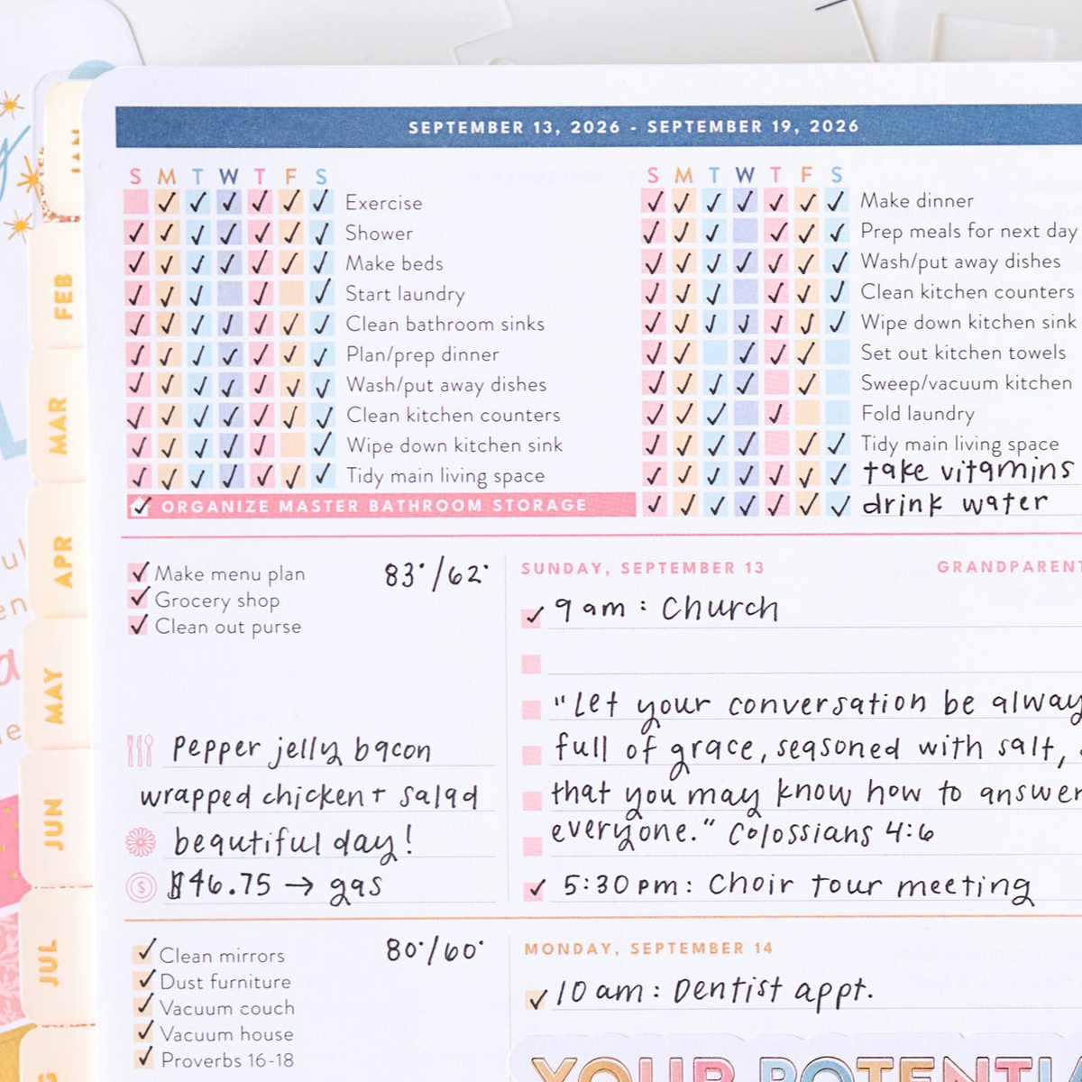 2026 scripture checklists close up