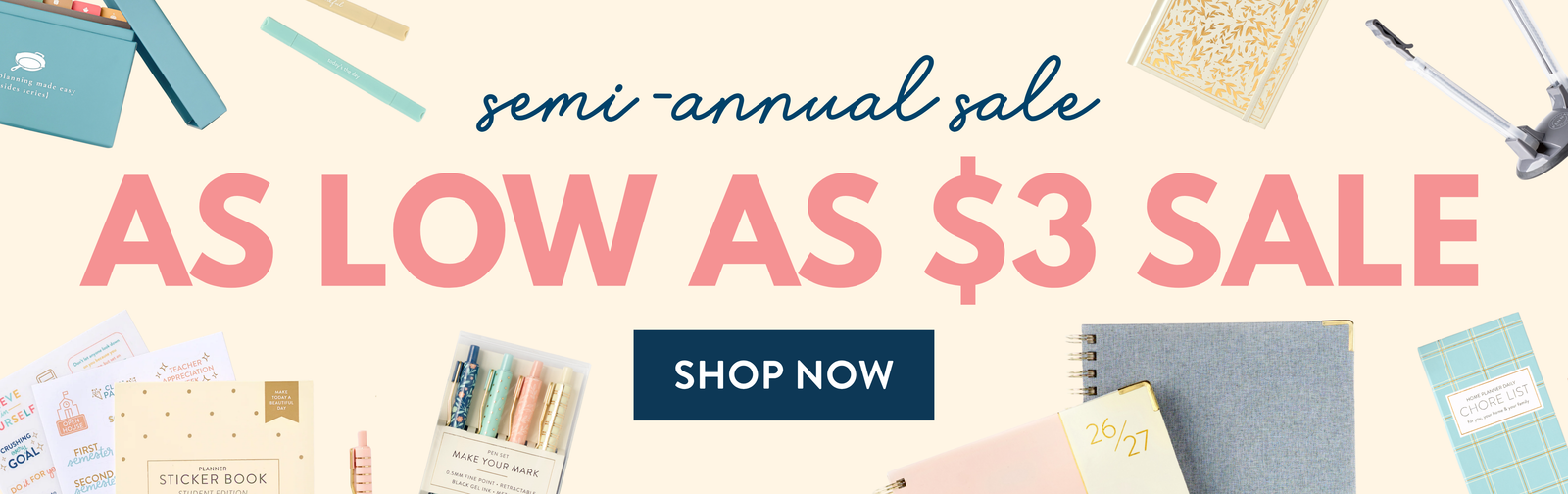 semi annual sale as low as $3- desktop