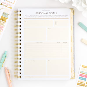 26-27 chambray work planner personal goals page