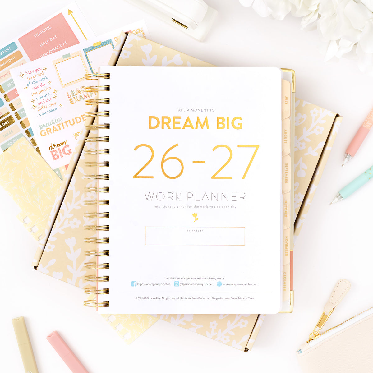 26-27 pink work planner inside cover