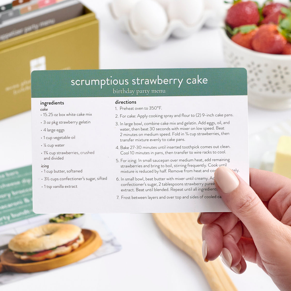 celebration menu box strawberry cake recipe