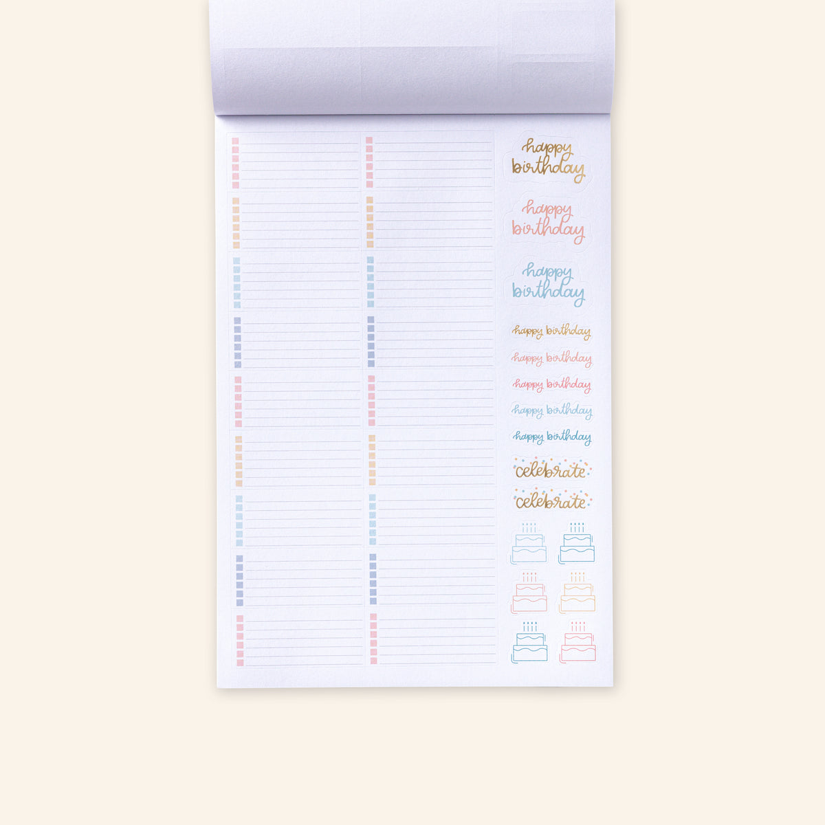 Custom Task Sticker Book