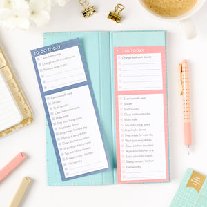 daily chore lists open view with accessories around