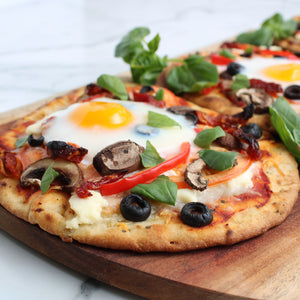 veggie and egg flatbread