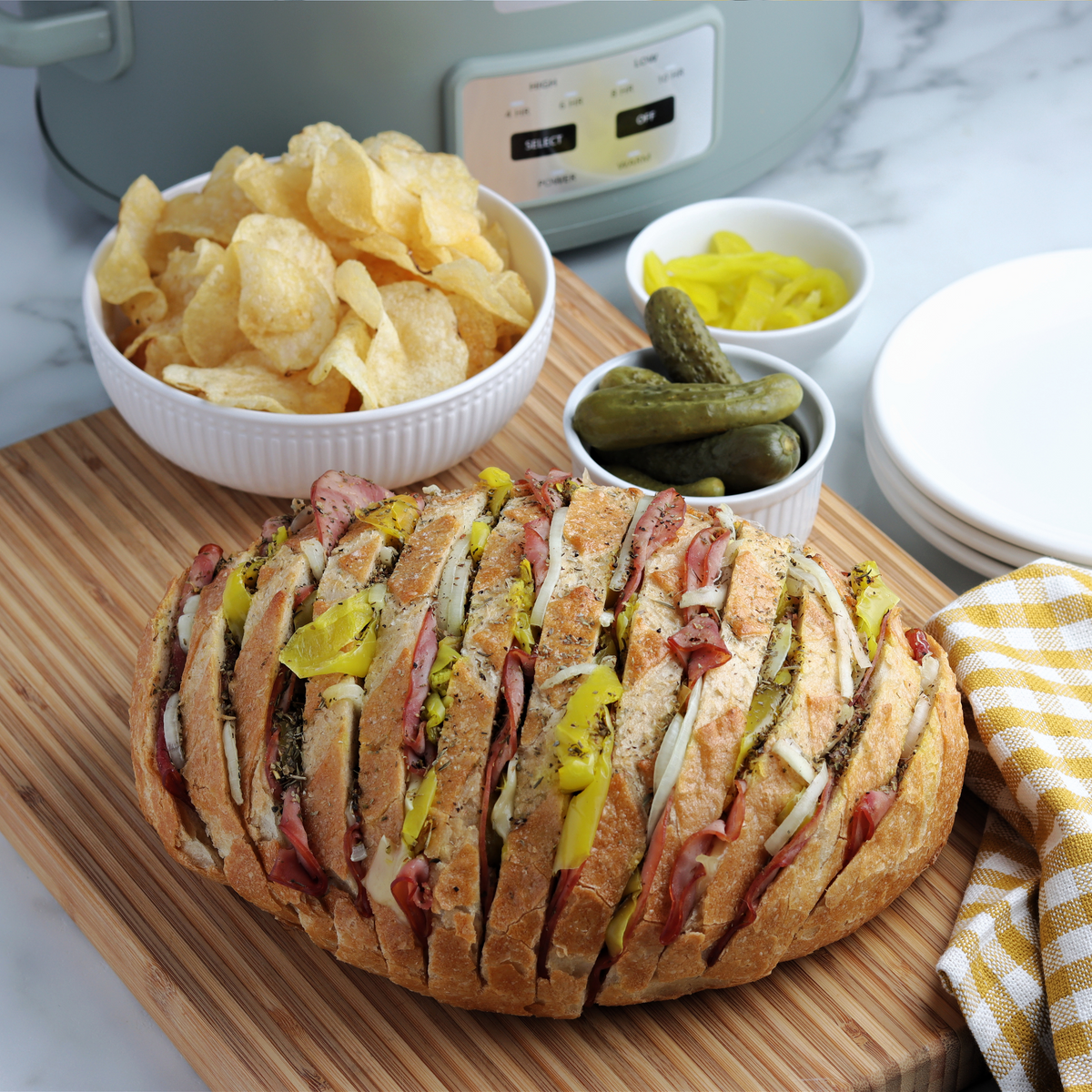 slow cooker ham and cheese melts