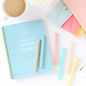 highlighters on desk view 2