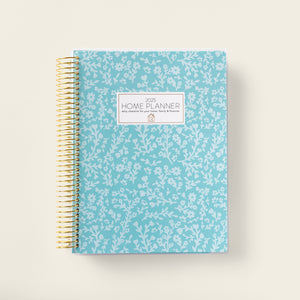 blue floral 2025 planner