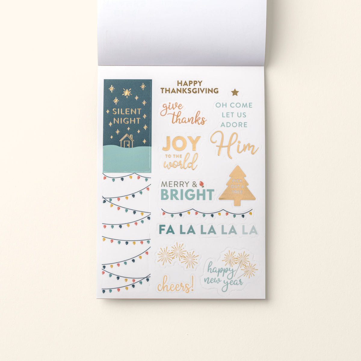 home planner sticker book holiday page