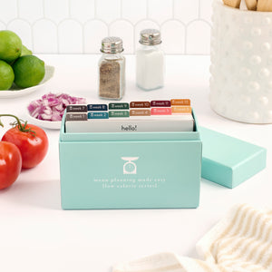 low calorie menu box with lid off