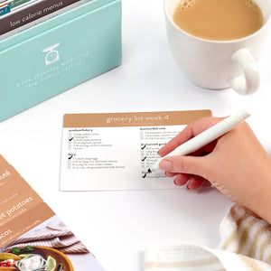 low calorie menu card, week 4