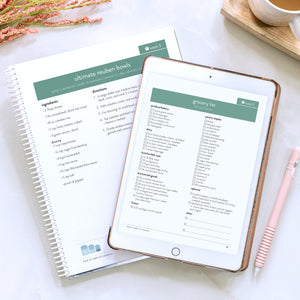 LOW CARB DIGITAL MENU PLAN WITH RECIPE AND GROCERY LIST VIEW 