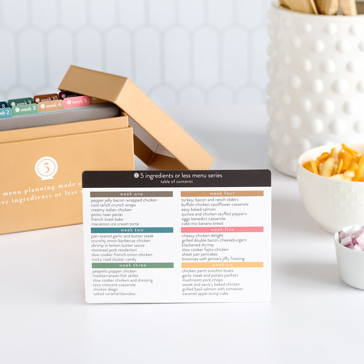 5 ingredient menu plan box table of contents