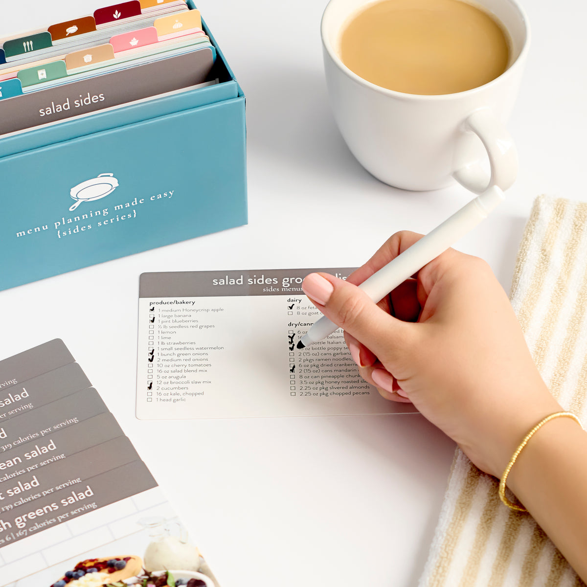 sides menu plan writing on