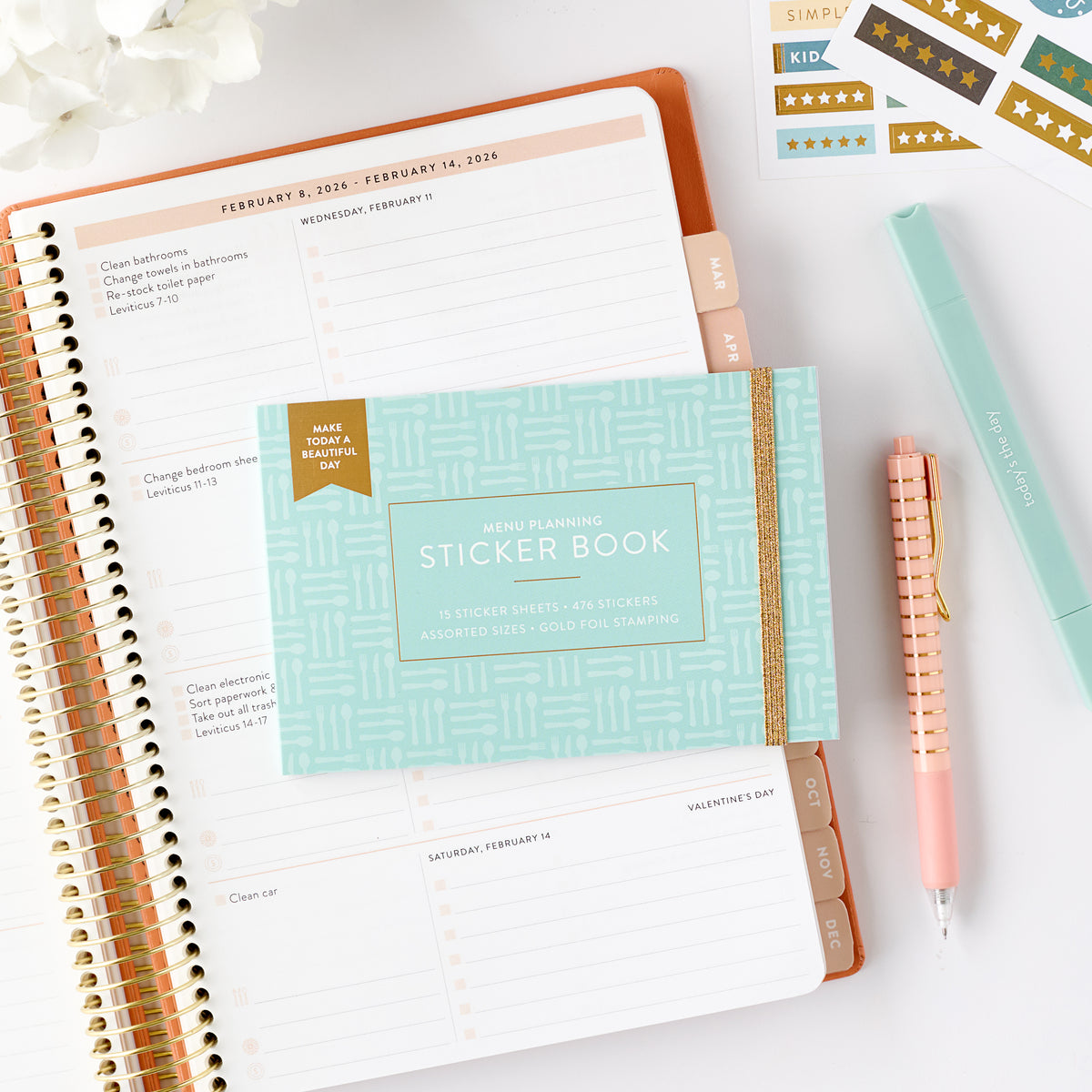 menu planning sticker book view 6