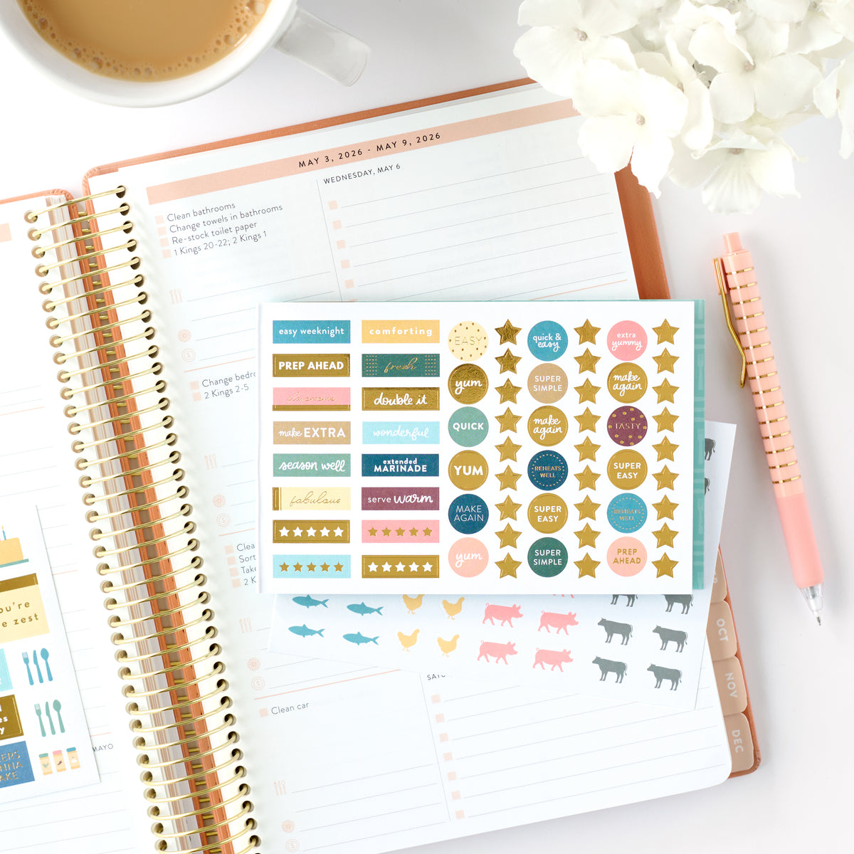 menu planning sticker book view 7