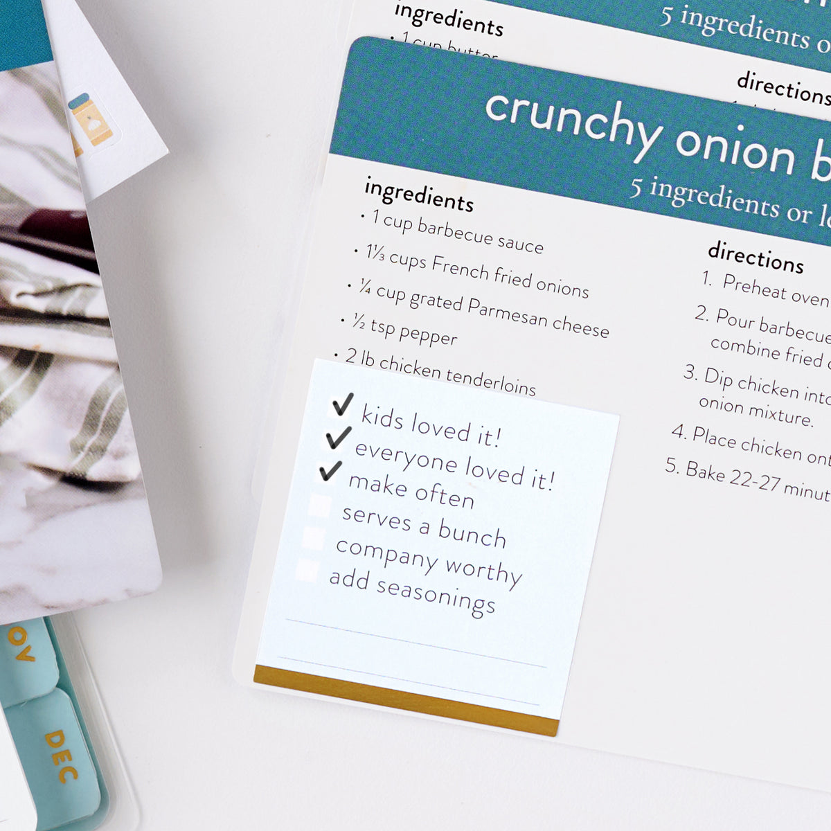 menu planning sticker book view 4