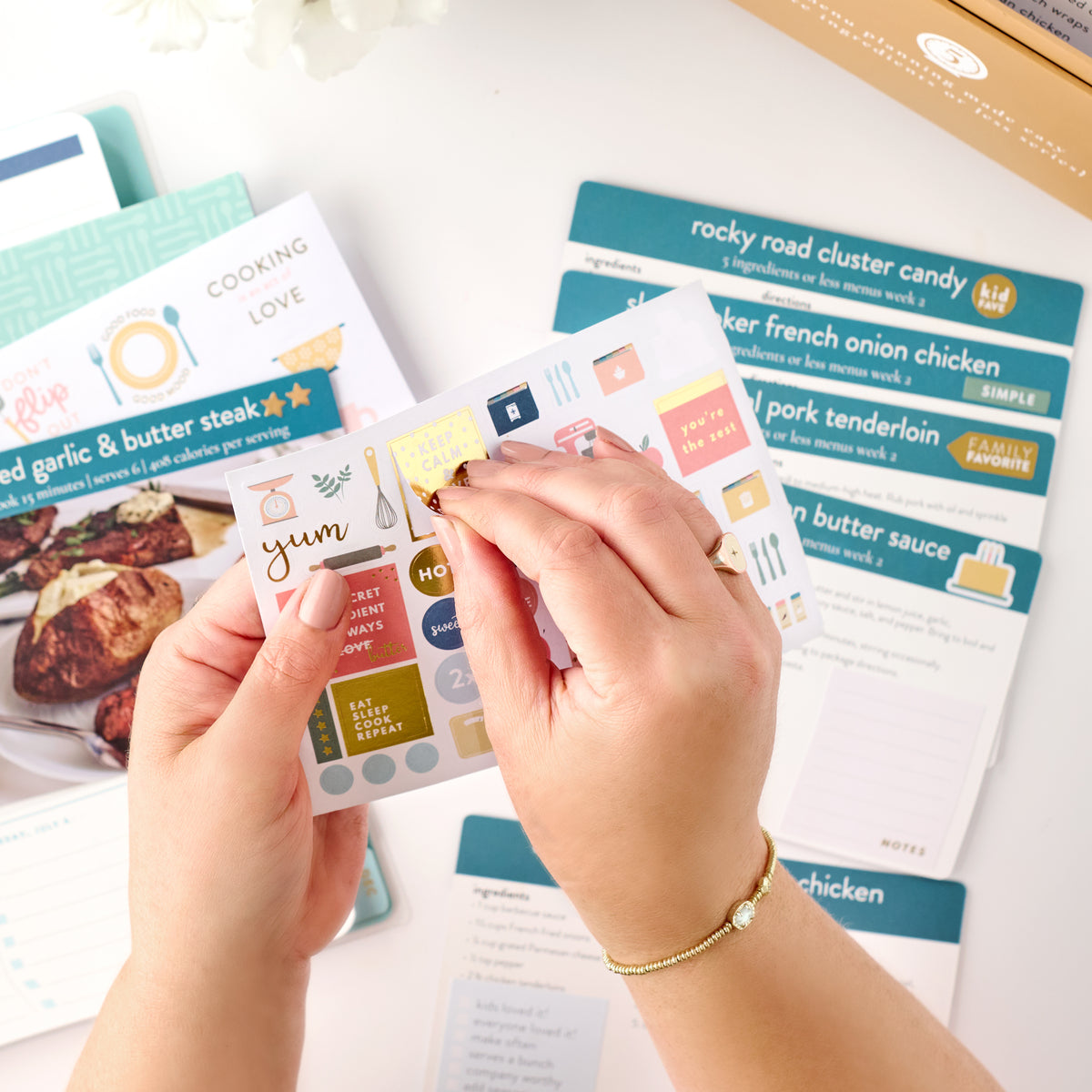 menu planning sticker book view 13