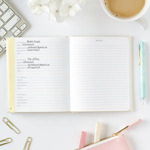 password book edition 2, inside view with notes