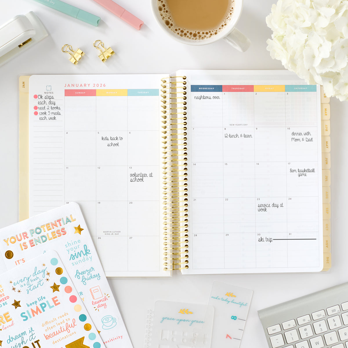2026 home planner january monthly view