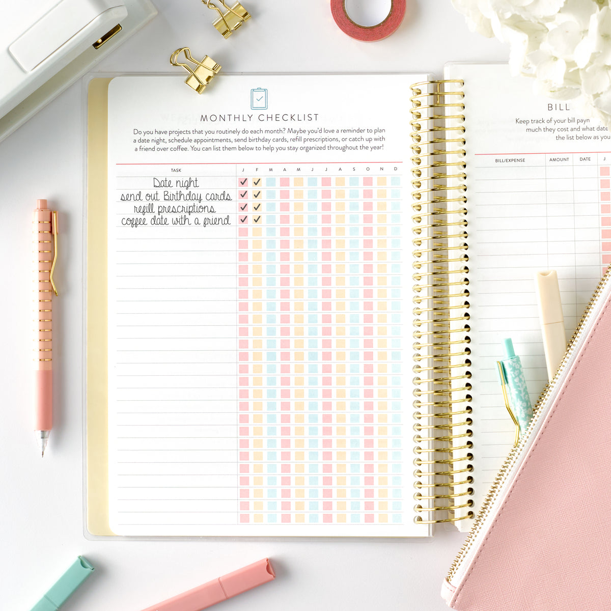 2026 monthly checklists page