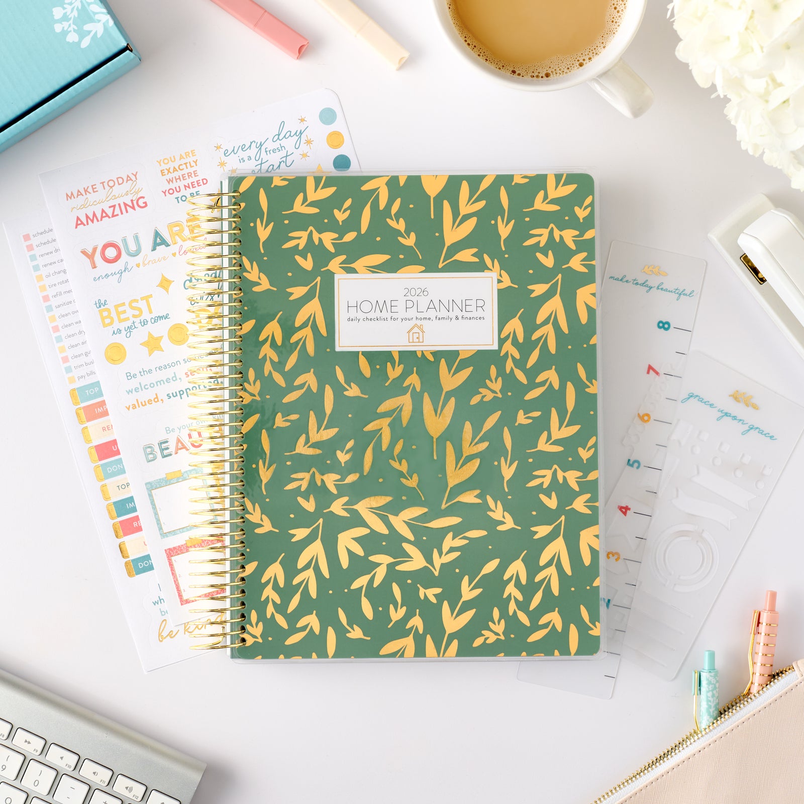 2025 green leaf home planner cover
