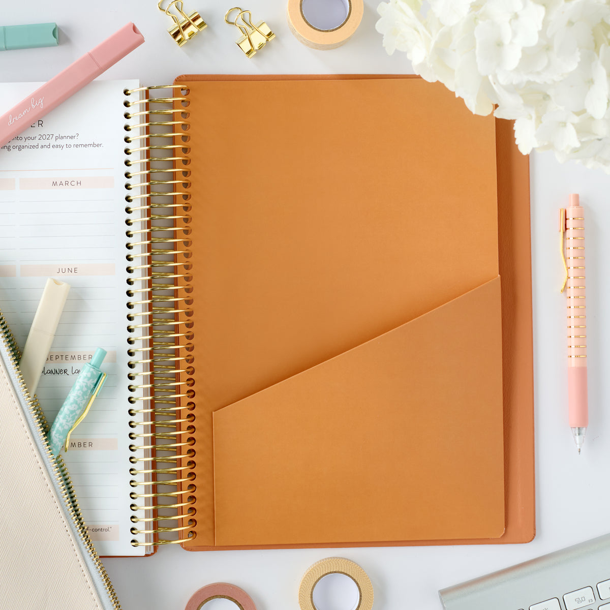 2026 clay home planner back pocket folder