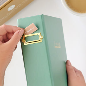 green recipe binder label