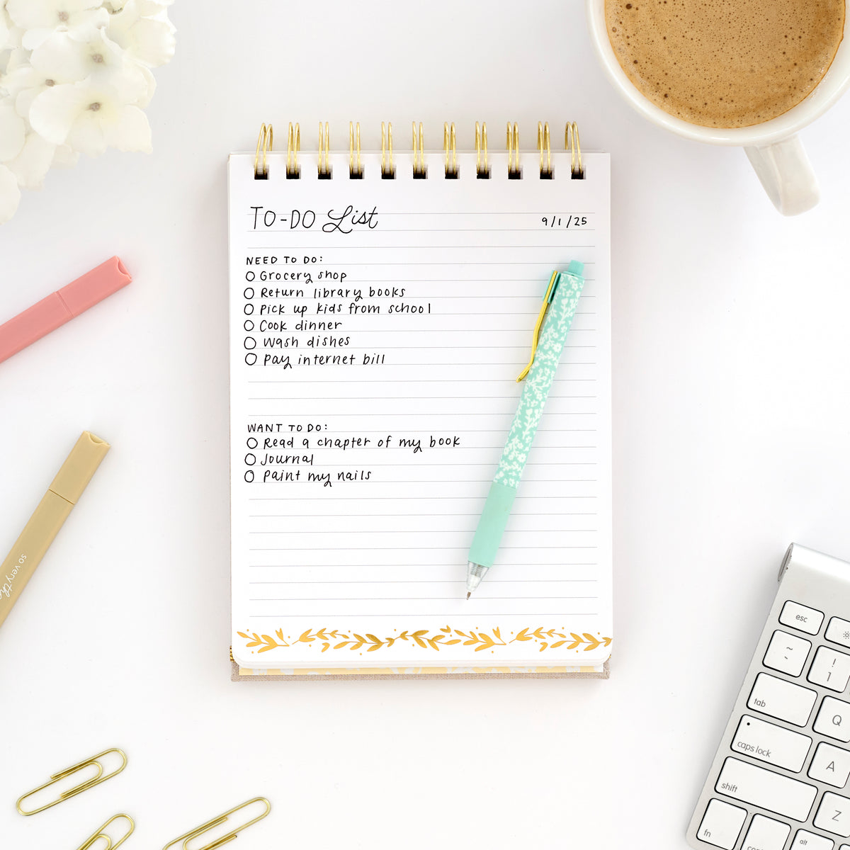 spiral notebook inside view