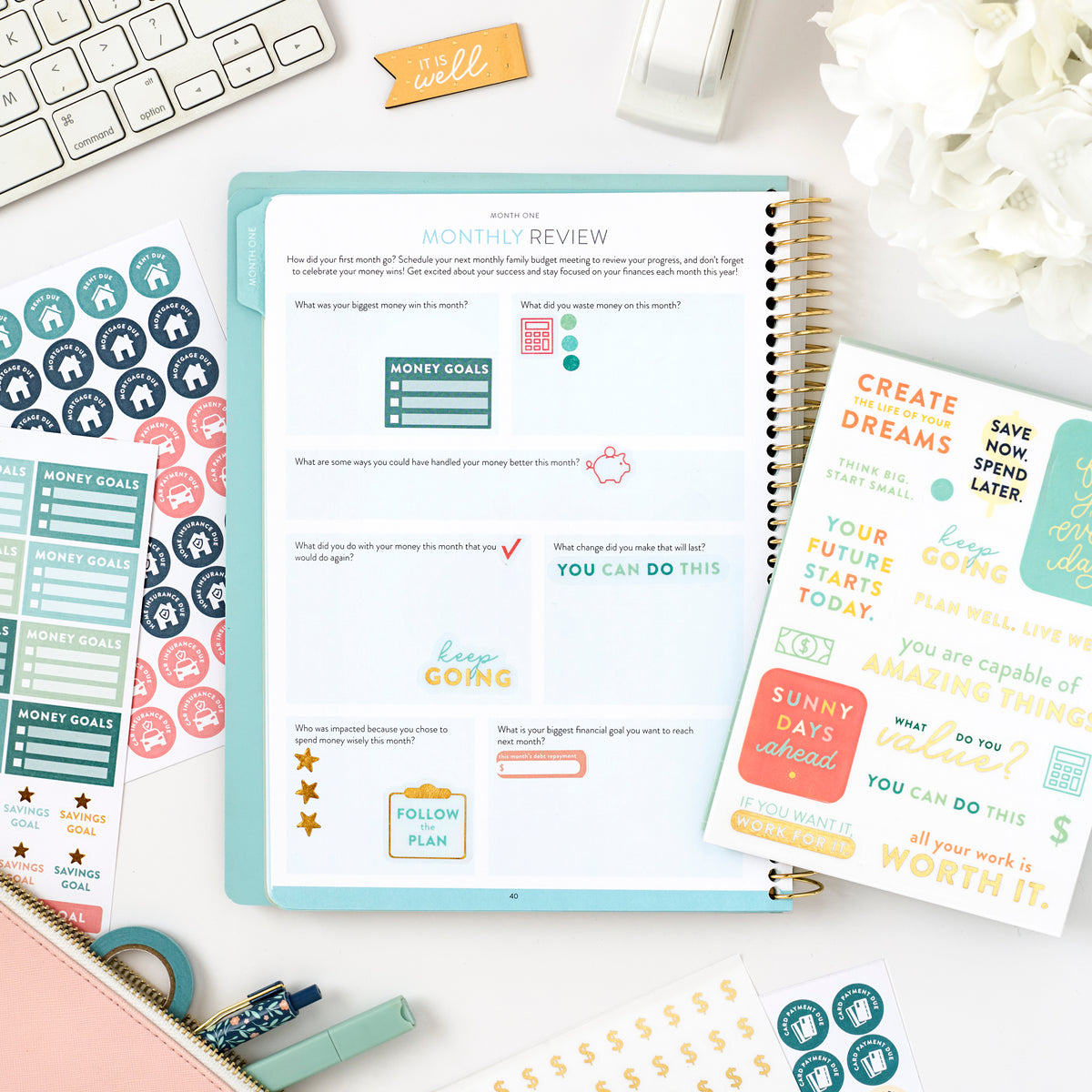 money planner stickers in money planner