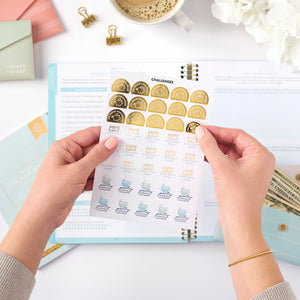 money planner challenges stickers
